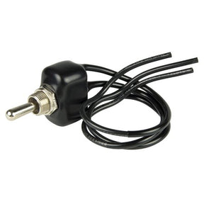 BEP 1002003 Sealed Dipped Toggle Switch, Off/(On), SPST, 8" Wire Leads