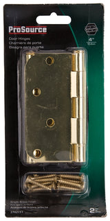 ProSource BH-402PB-PS Door Hinge, Steel, Bright Brass, Loose Pin, 180 deg Range of Motion, Screw Mounting