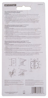 ProSource BH-402PB-PS Door Hinge, Steel, Bright Brass, Loose Pin, 180 deg Range of Motion, Screw Mounting