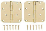 ProSource BH-402PB-PS Door Hinge, Steel, Bright Brass, Loose Pin, 180 deg Range of Motion, Screw Mounting