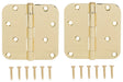 ProSource BH-402PB-PS Door Hinge, Steel, Bright Brass, Loose Pin, 180 deg Range of Motion, Screw Mounting