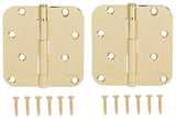 ProSource BH-402PB-PS Door Hinge, Steel, Bright Brass, Loose Pin, 180 deg Range of Motion, Screw Mounting