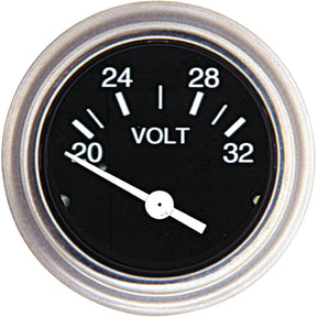 Sierra 80131P Heavy Duty Series 2" 24V System 20-32 VDC Dial Range Voltmeter Gauge