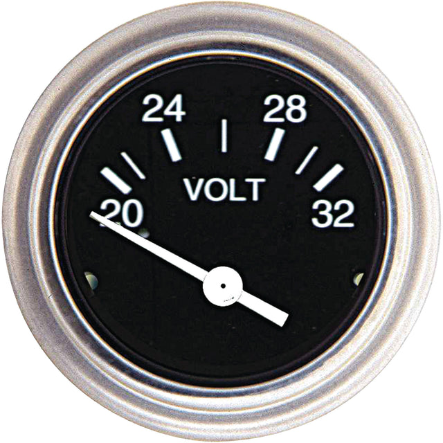 Sierra 80131P Heavy Duty Series 2" 24V System 20-32 VDC Dial Range Voltmeter Gauge