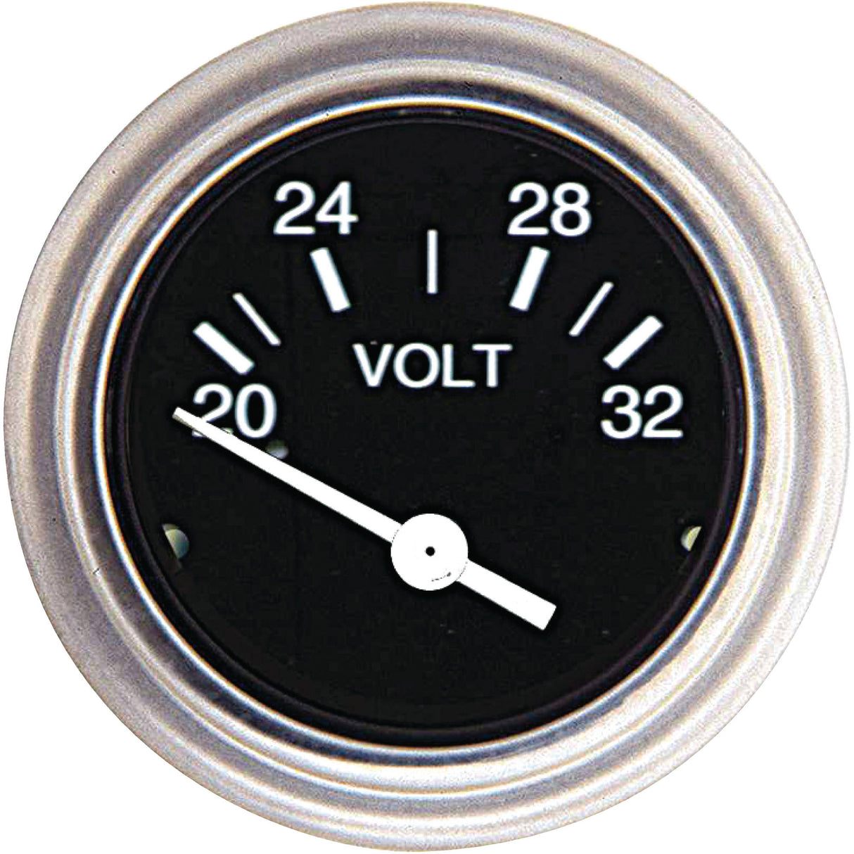 Sierra 80131P Heavy Duty Series 2" 24V System 20-32 VDC Dial Range Voltmeter Gauge