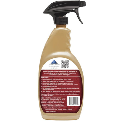 Granite Gold GG0036 Sealer, Liquid, Clear, 24 oz, Spray Bottle, Pack of 6