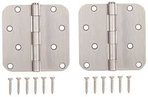 ProSource BH-402SN-PS Door Hinge, Steel, Satin Nickel, Loose Pin, 180 deg Range of Motion, Screw Mounting