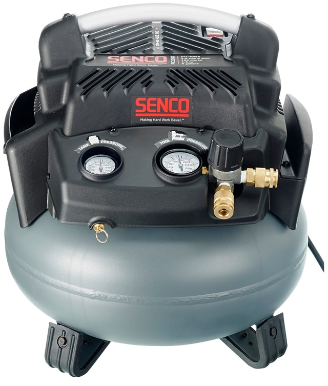 Senco PC1280 Air Compressor, Electric, 6 gal Tank, 1.5 hp, 115 V, 150 psi Pressure, 2.8 scfm Air