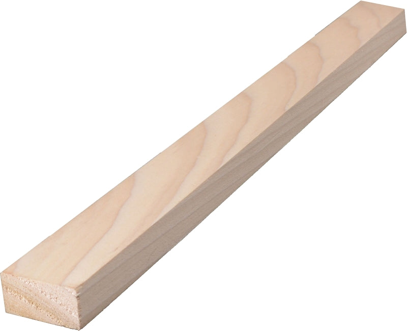 ALEXANDRIA Moulding 0Q1X2-27036C Hardwood Board, 3 ft L Nominal, 2 in W Nominal, 1 in Thick Nominal