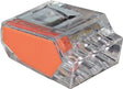 Gardner Bender PushGard 10-PC3 Wire Connector, 12 to 22 AWG Wire, 3-Pole, Copper Contact, Orange