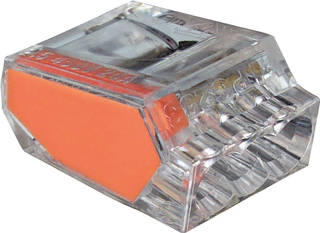 Gardner Bender PushGard 10-PC3 Wire Connector, 12 to 22 AWG Wire, 3-Pole, Copper Contact, Orange