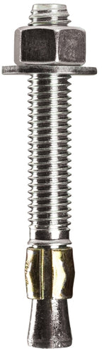 Cobra Anchors 496R Wedge Anchor, 3/8 in Dia, 3-3/4 in L, 844 lb, Steel, Plated, 4/PK