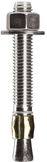 Cobra Anchors 496R Wedge Anchor, 3/8 in Dia, 3-3/4 in L, 844 lb, Steel, Plated, 4/PK