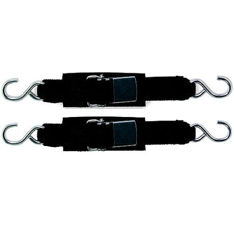 BoatBuckle F12067 Stainless Steel Kwik-Lok Transom Tie-Downs, 2" x 6', 2/pk