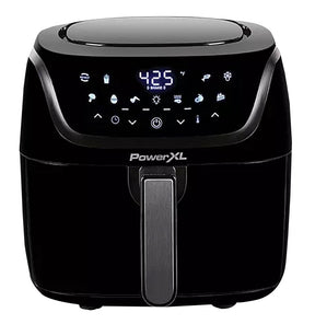 PowerXL PXLVP-4B Air Fryer, 4 qt Capacity, 1200 W, 1-Basket, Digital Control, Black