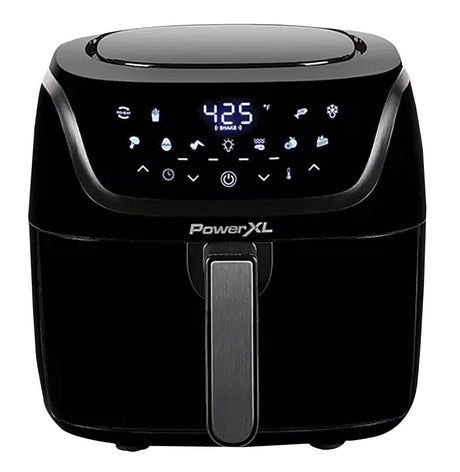 PowerXL PXLVP-4B Air Fryer, 4 qt Capacity, 1200 W, 1-Basket, Digital Control, Black