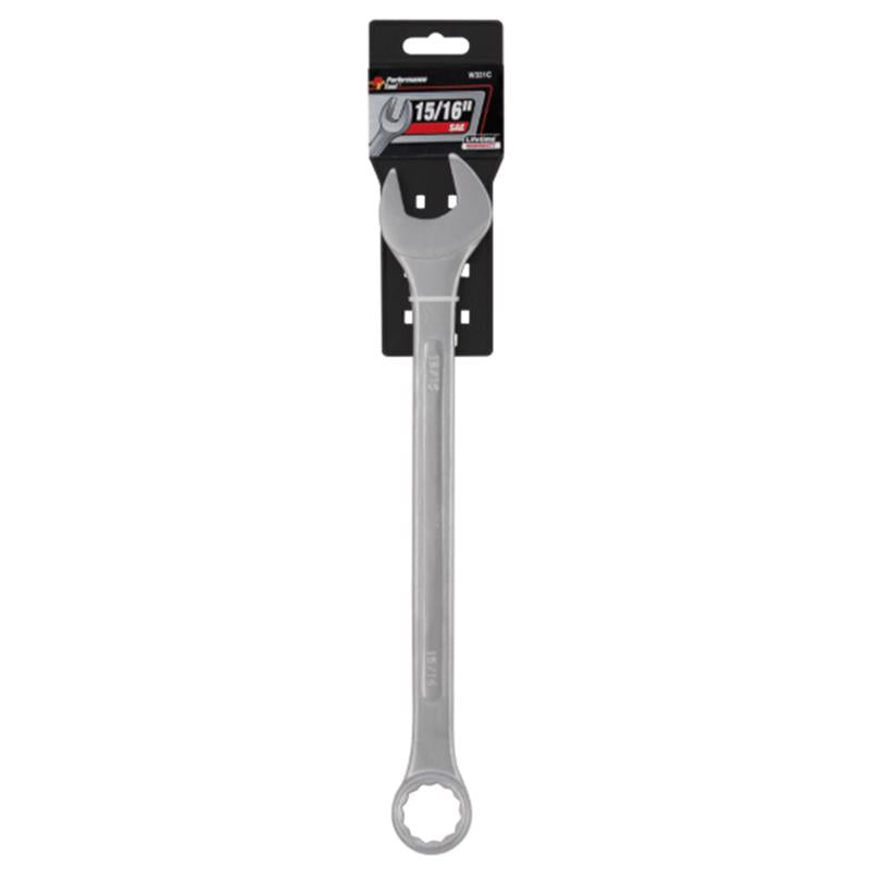 Performance Tool 15/16 in. X 15/16 in. 12 Point SAE Combination Wrench 1 pc