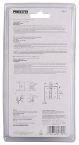 ProSource 20338SS-35S-DB-PS Square Corner Door Hinge, Steel, Brushed, Loose Pin, 180 deg Range of Motion