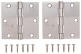 ProSource 20338SS-35S-DB-PS Square Corner Door Hinge, Steel, Brushed, Loose Pin, 180 deg Range of Motion