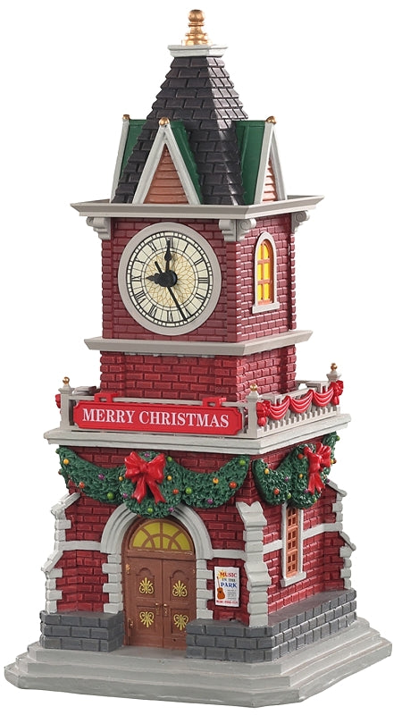 Lemax 05679 Tannenbaum Clock Tower Figurine, 1.5 V Pack of 4