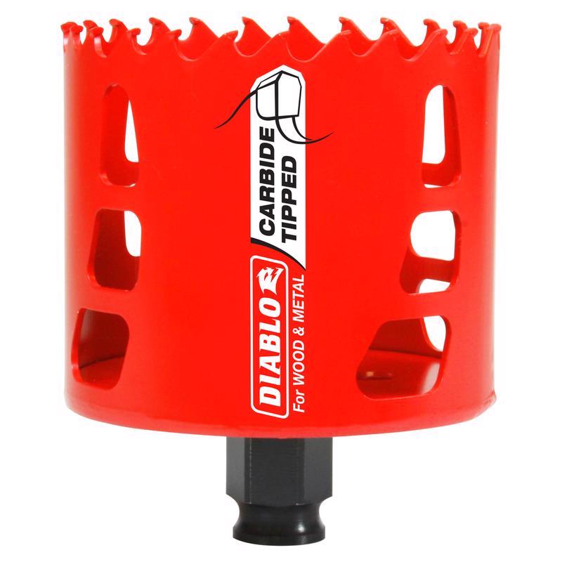 Diablo Snap-Lock Plus 3 in. Carbide Tipped 2-3/8 in. L X 3/8 in. D Hole Saw