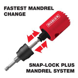 Diablo Snap-Lock Plus 2-1/4 in. Carbide Tipped 2-3/8 in. L X 3/8 in. D Hole Saw