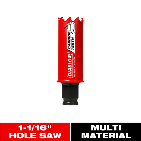 Diablo Snap-Lock Plus 1-1/16 in. Carbide Tipped 2-3/8 in. L X 3/8 in. D Hole Saw