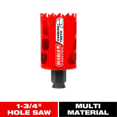 Diablo Snap-Lock Plus 1-3/4 in. Carbide Tipped 2-3/8 in. L X 3/8 in. D Hole Saw