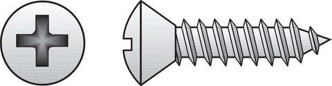 HILLMAN No. 14 in. X 3 in. L Phillips Oval Head Sheet Metal Screws 50 pk