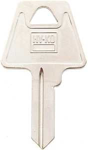 Hy-Ko 11010AM3 Key Blank, Brass, Nickel, For: American Cabinet, House Locks and Padlocks, AM3 Key Number, Pack of 10