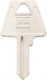 Hy-Ko 11010AM3 Key Blank, Brass, Nickel, For: American Cabinet, House Locks and Padlocks, AM3 Key Number, Pack of 10