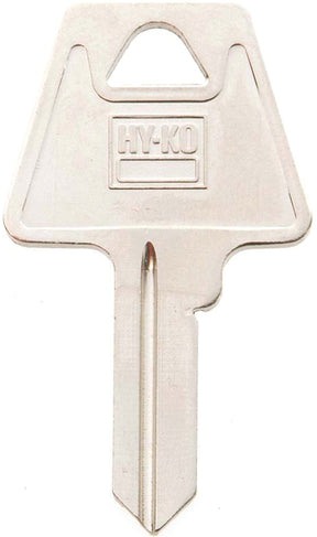 Hy-Ko 11010AM3 Key Blank, Brass, Nickel, For: American Cabinet, House Locks and Padlocks, AM3 Key Number, Pack of 10