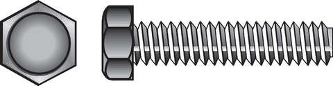 HILLMAN 1/4 in. D X 6 in. L Zinc Plated Steel Hex Tap Bolt 100 pk