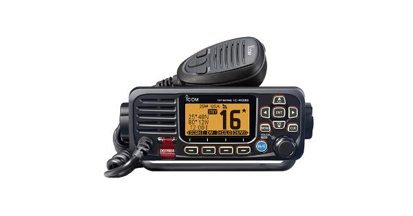Icom M330G71 M330 Ultra Compact VHF w/GPS Marine Fixed Mount, Black