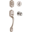 Kwikset Belleview Series 687BWXP 15 SMT RBP Handleset with Polo Knob, Traditional Lock, Satin Nickel, 3 Grade, Rekeyable