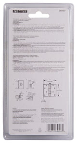 ProSource 20339SS-4S-DB-PS Square Corner Door Hinge, Steel, Brushed, Loose Pin, 180 deg Range of Motion
