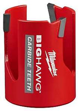 Milwaukee Big Hawg 49-56-9210 Hole Saw, 2-1/8 in Dia, 2-7/16 in D Cutting, 5/8-18 Arbor, 3 TPI