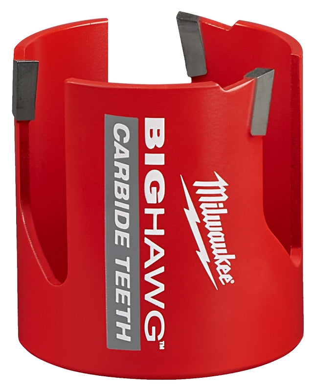 Milwaukee Big Hawg 49-56-9220 Hole Saw, 2-9/16 in Dia, 2-7/16 in D Cutting, 5/8-18 Arbor, 3 TPI