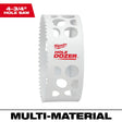 Milwaukee 49-56-9650 Hole Saw, 4-3/4 in Dia, 1-5/8 in D Cutting, 1/2-20 Arbor, 4, 5 TPI, Bi-Metal Cutting Edge