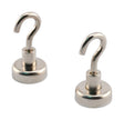 Magnet Source 1.4 in. L X .787 in. W Silver Magnetic Hook 28 lb. pull 2 pc