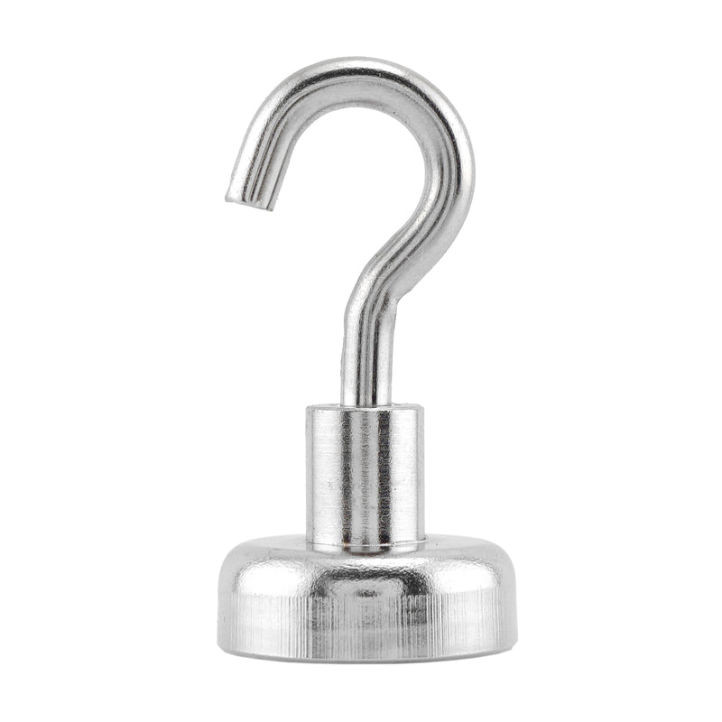 Magnet Source 1.4 in. L X .787 in. W Silver Magnetic Hook 28 lb. pull 2 pc