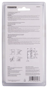ProSource 20338SS-35RC-DB-P Door Hinge, Stainless Steel, Loose Pin, 180 deg Range of Motion