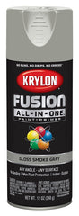Krylon K02723007 Spray Paint, 12 oz Can, 25 sq-ft Coverage Area, Acrylic Base, Gloss, Smoke Gray