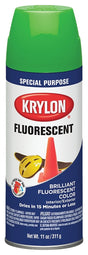Krylon K03106888 Spray Fluorescent Spray Paint, Gloss, Fluorescent Green, 11 oz