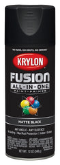 Krylon K02754007 Spray Paint, Matte, Black, 12 oz, Can