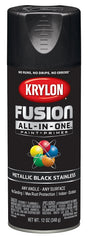 Krylon K02790007 Spray Paint, Metallic, Black Stainless, 12 oz, Can
