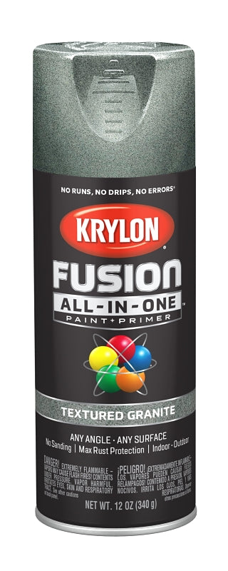 Krylon K02780007 Spray Paint, Textured, Granite, 12 oz, Can