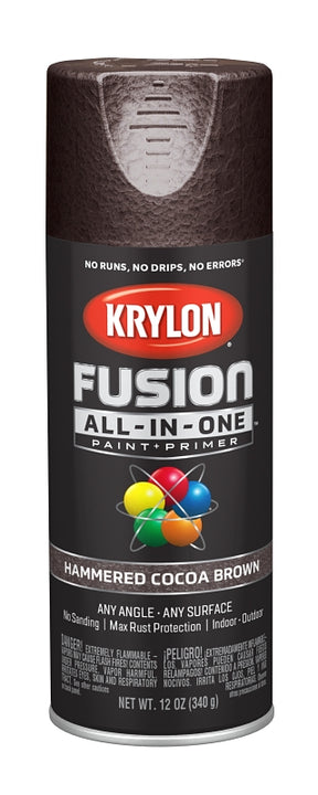 Krylon K02785007 Spray Paint, Hammered, Cocoa Brown, 12 oz, Can