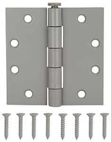 ProSource LR-017-PS Square Corner Door Hinge, Steel, Gray, Loose Pin, 180 deg Range of Motion, Screw Mount Mounting
