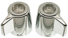 Danco 88048 Faucet Handle, Zinc, Chrome-Plated, For: Deluxe Two Handle Kitchen, Lavatory and Bath Faucets